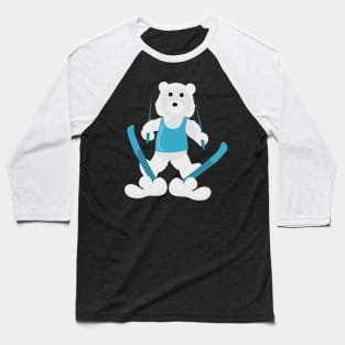 Ski Bear Baseball T-Shirt